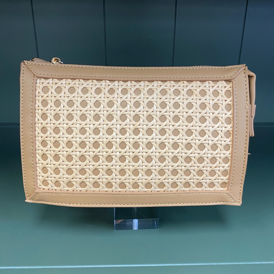 Tan Cane Wristlet