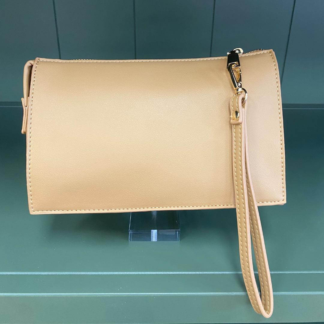 Tan Cane Wristlet