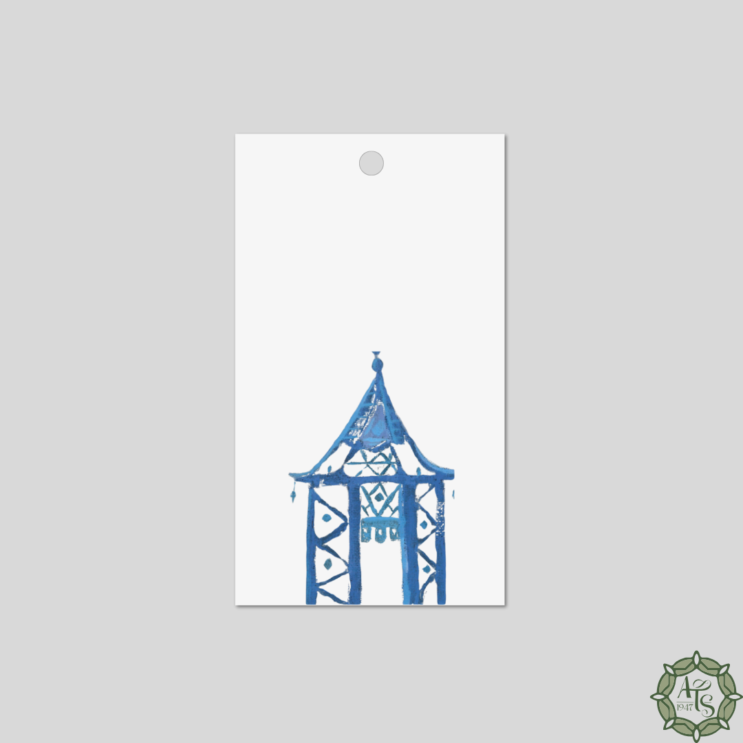 Gift Tag - Blue Pagoda