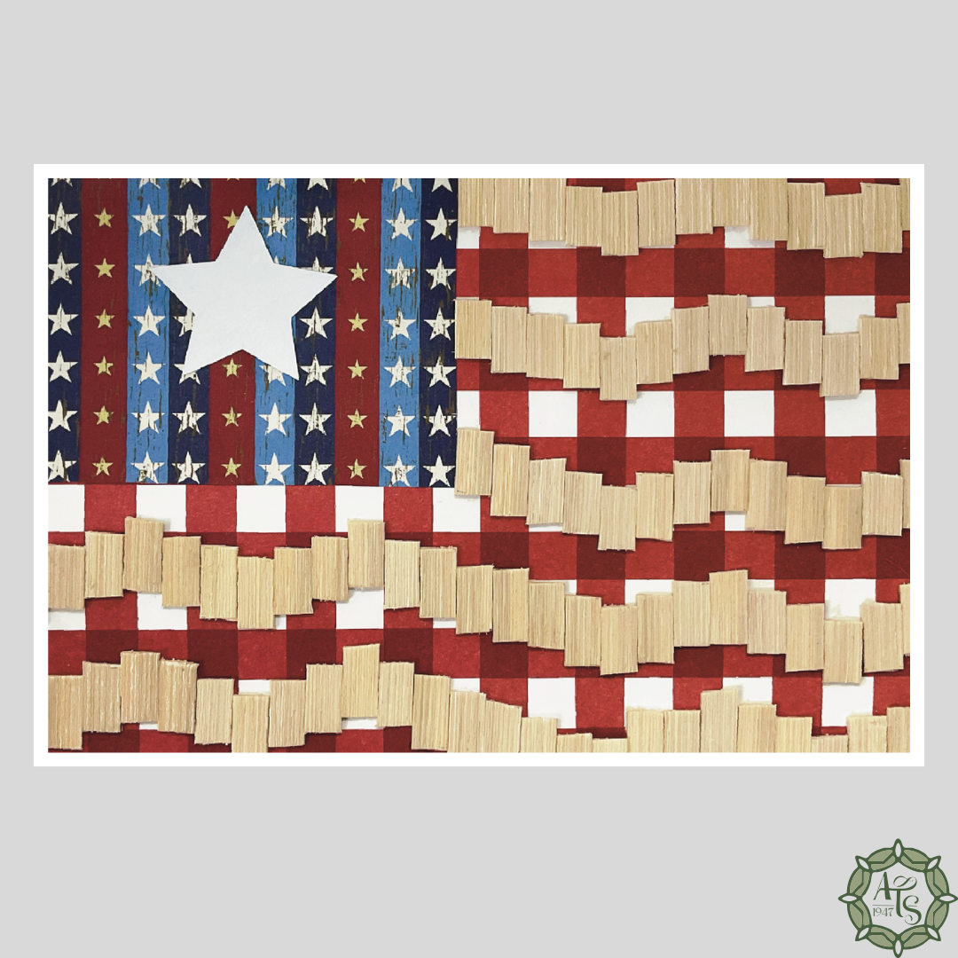 Americana Reed Stars + Gingham Art