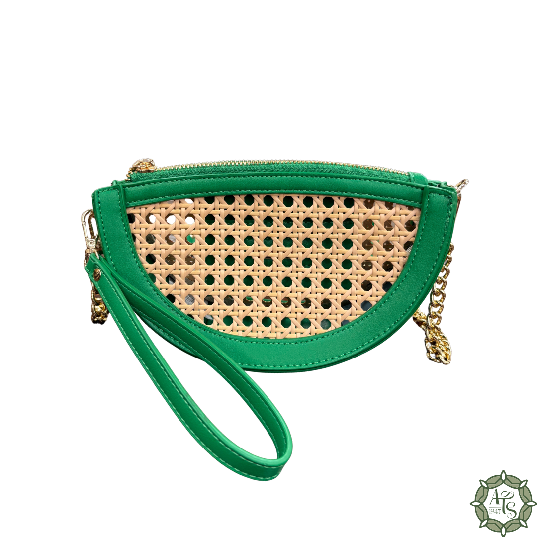 Green Cane Cresent Crossbody / Wristlet