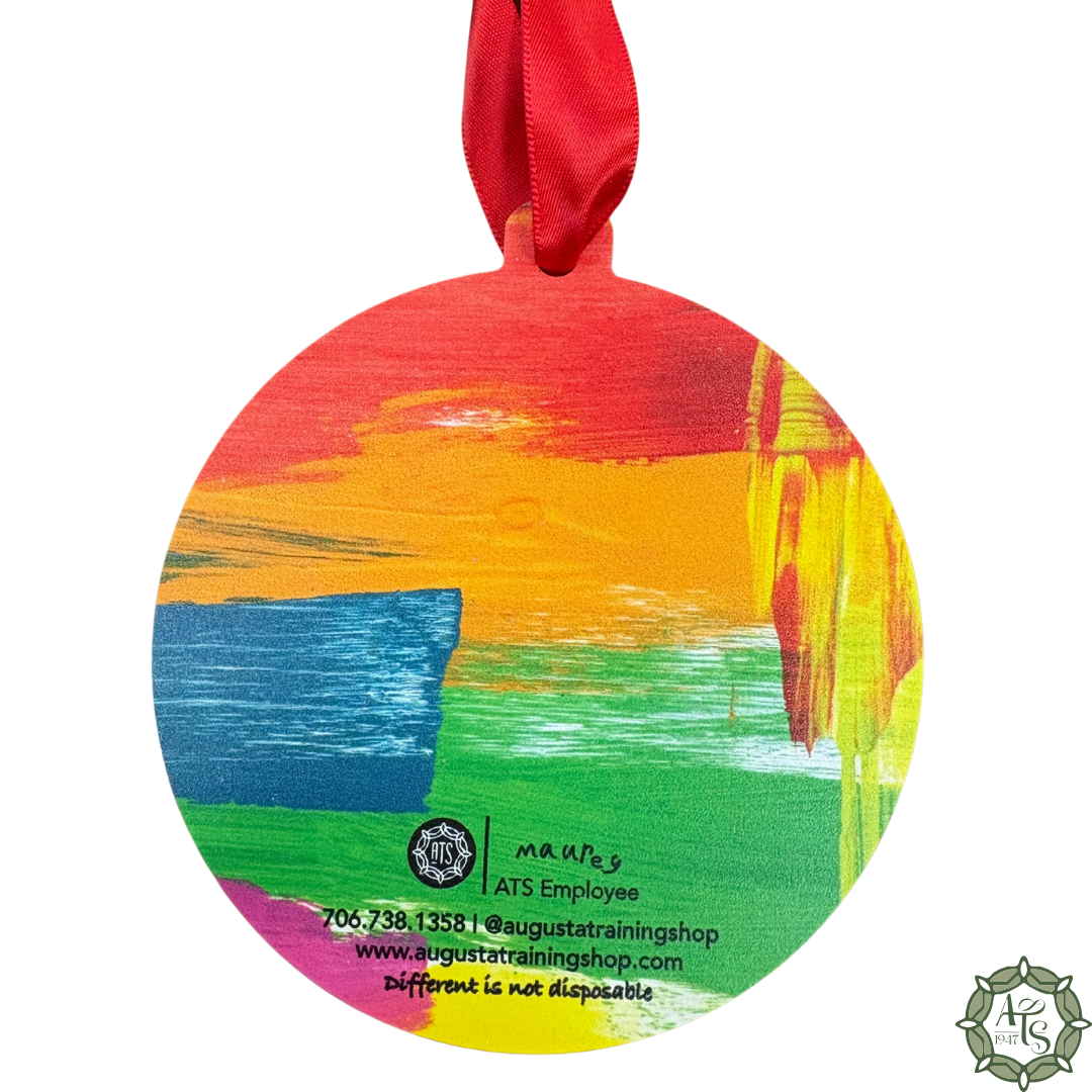 Orange-Blue Ball Ornament