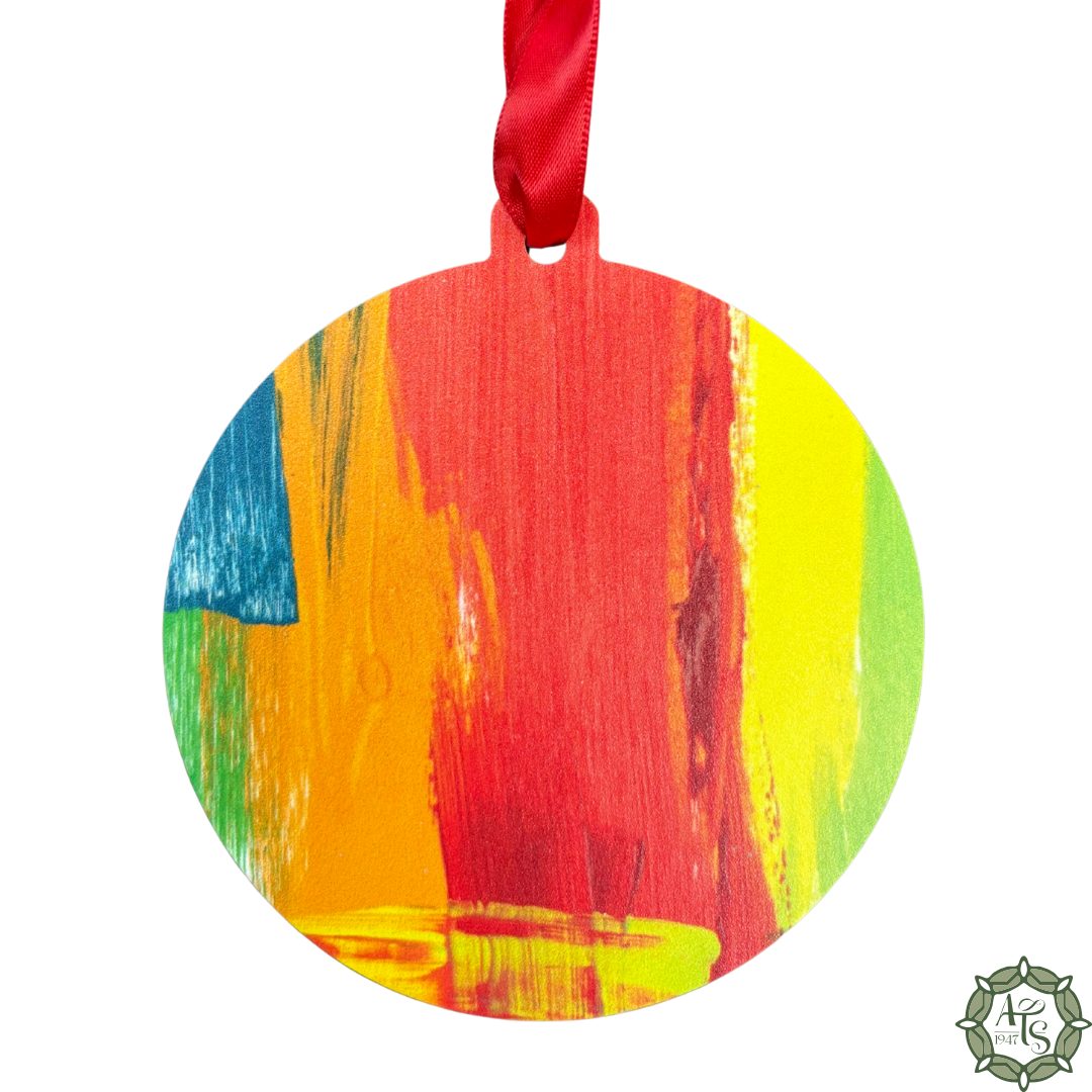 Orange-Blue Ball Ornament