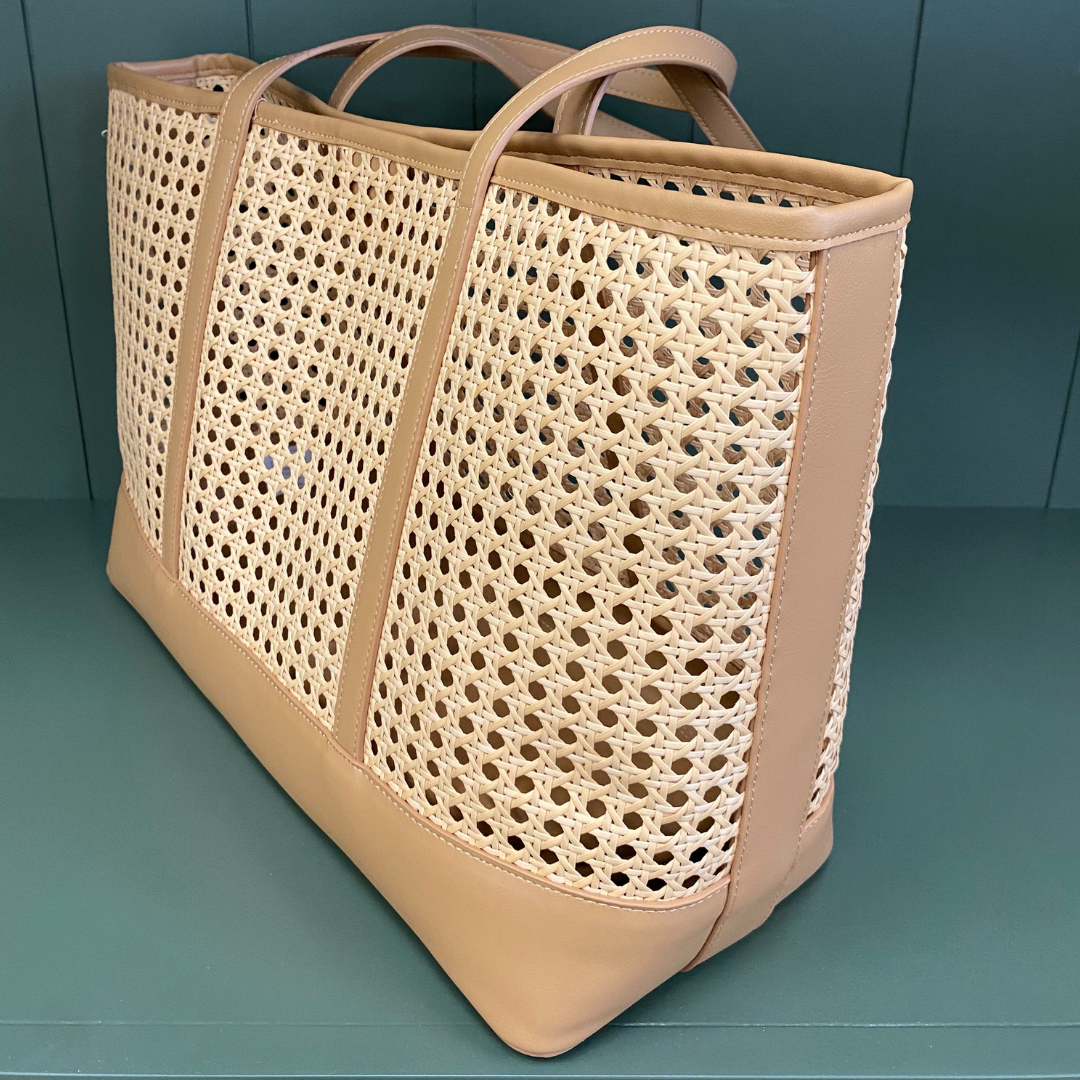 PREORDER Tan Cane Tote