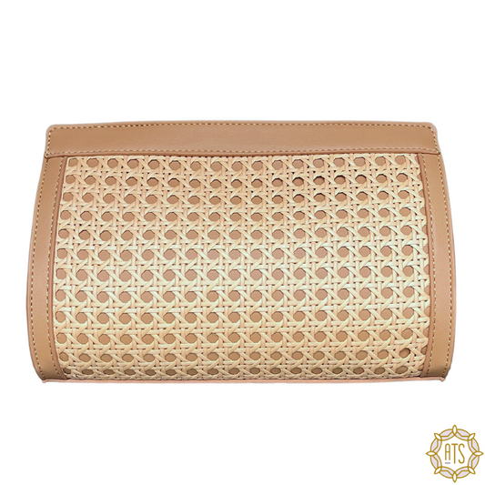 PREORDER Tan Cane Clutch