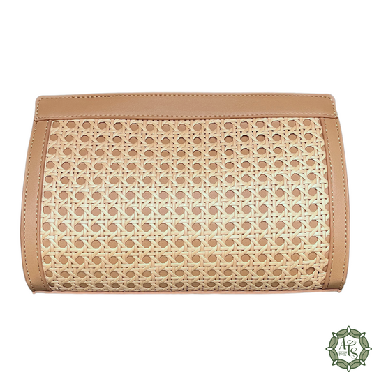 Tan Cane Clutch