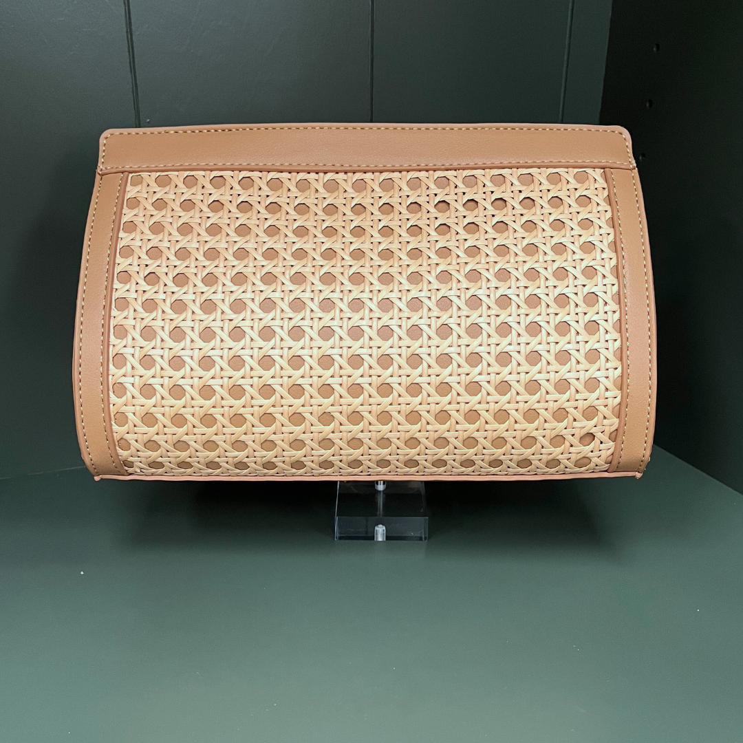 PREORDER Tan Cane Clutch