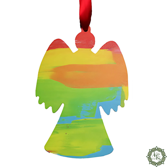 Multi-colored Angel Ornament - Wings In