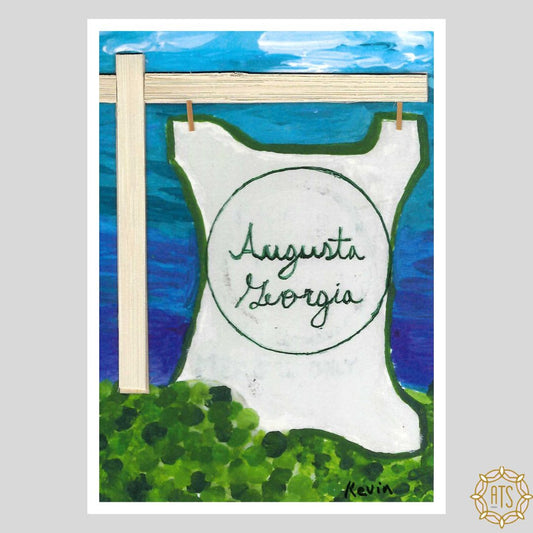 Augusta Georgia Golf Sign Print