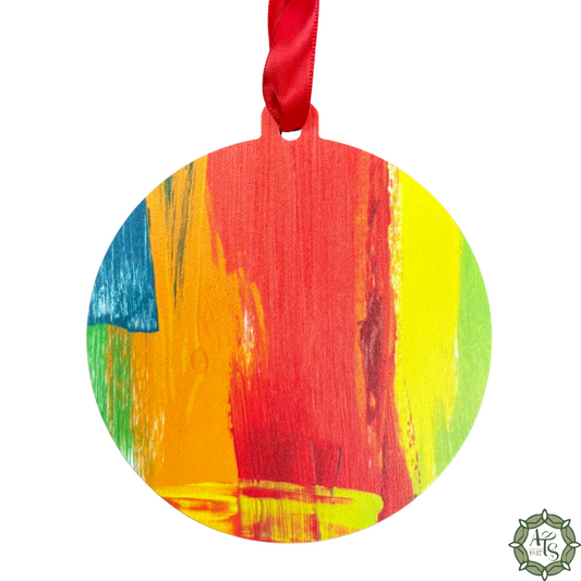 Orange-Blue Ball Ornament