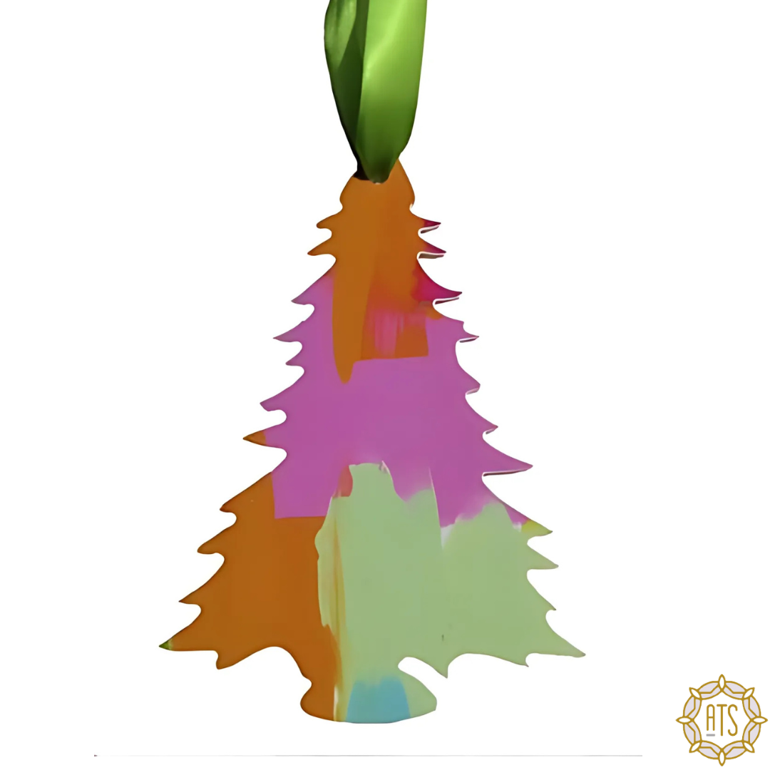 Pink-Green Tree Ornament