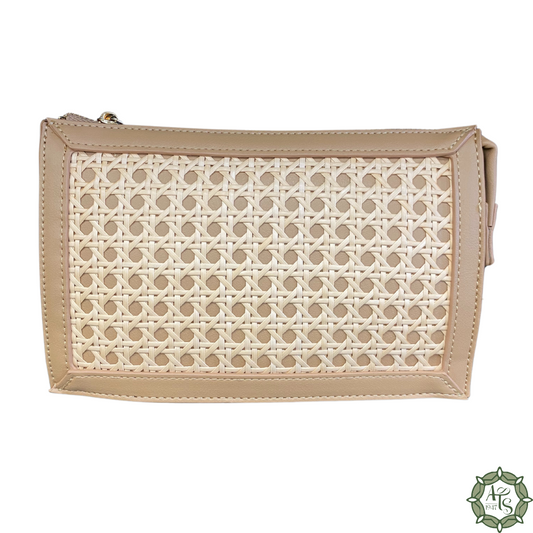 Tan Cane Wristlet