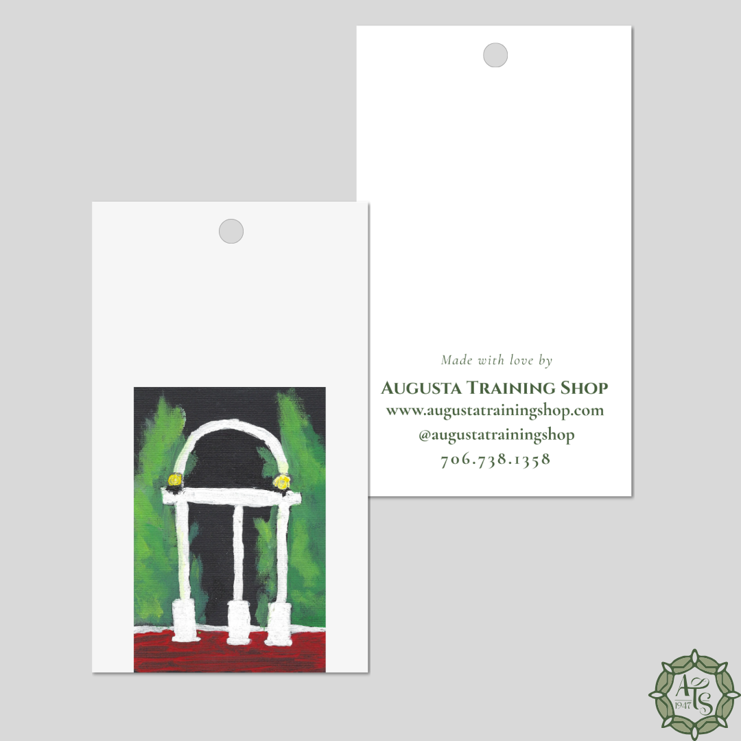 Gift Tag - University of Georgia THE UGA ARCH- WHITE