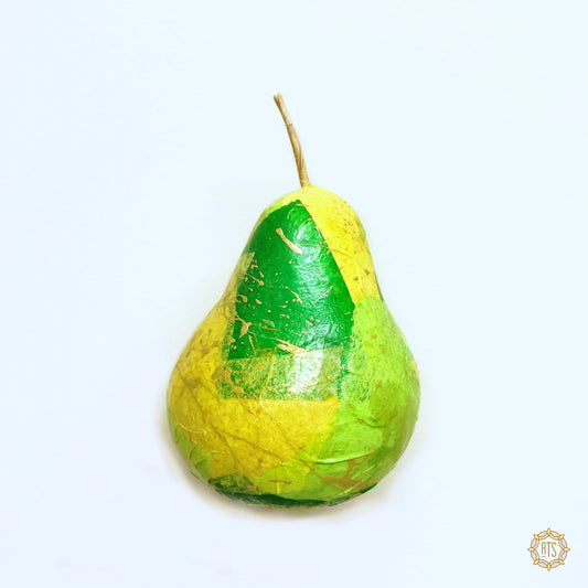 Green Decoupage Pear
